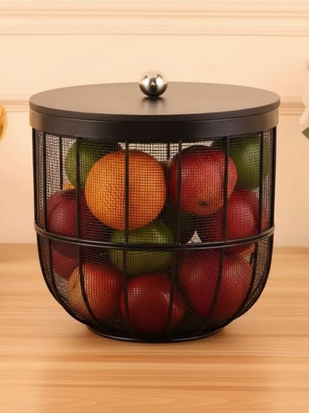 METSCAPE INDIA Black 2026 Metal Easy to Clean Fruit and Vegetable Basket