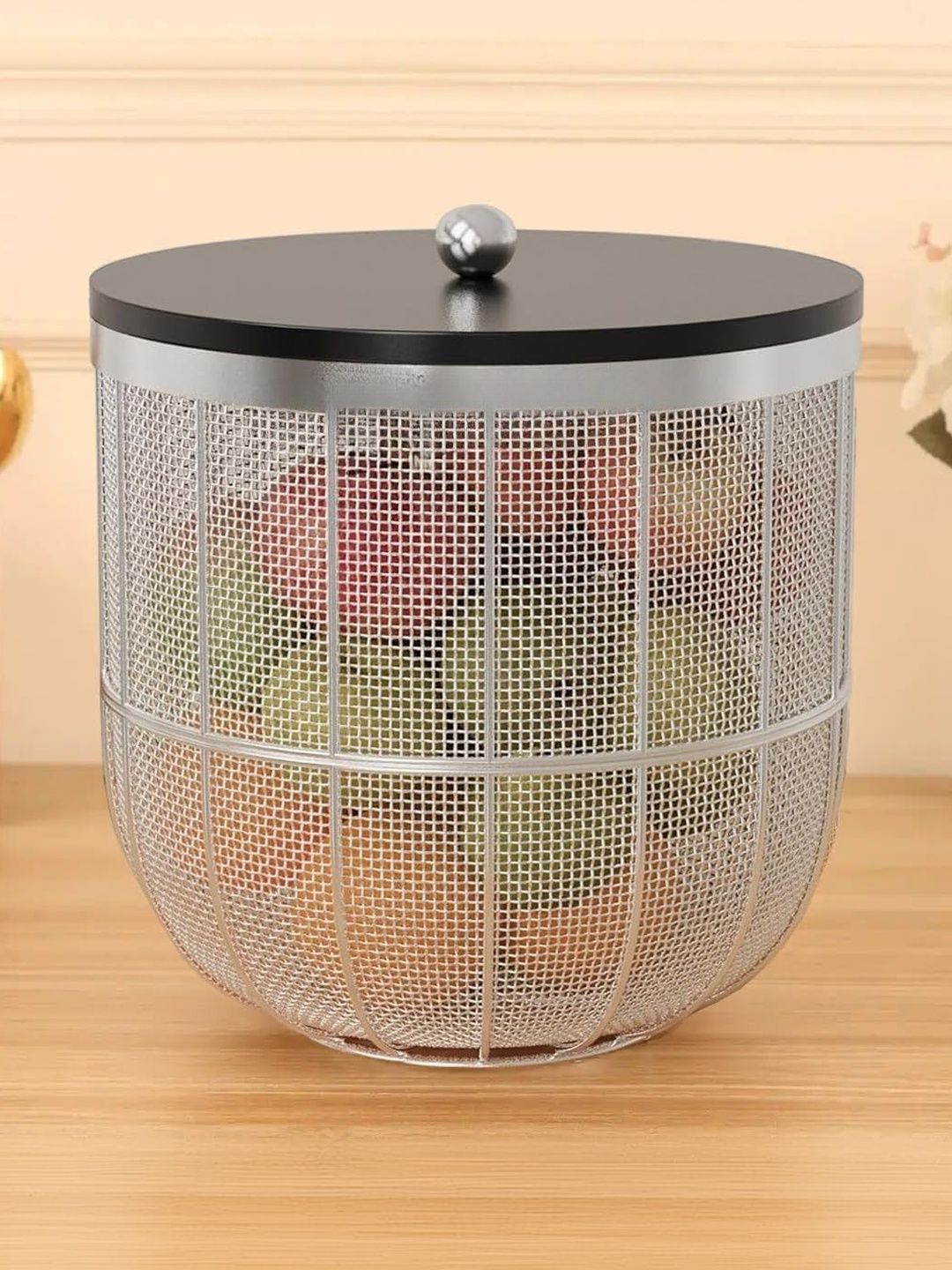 METSCAPE INDIA Silver-Toned 2026 Metal Easy to Clean Fruit and Vegetable Basket