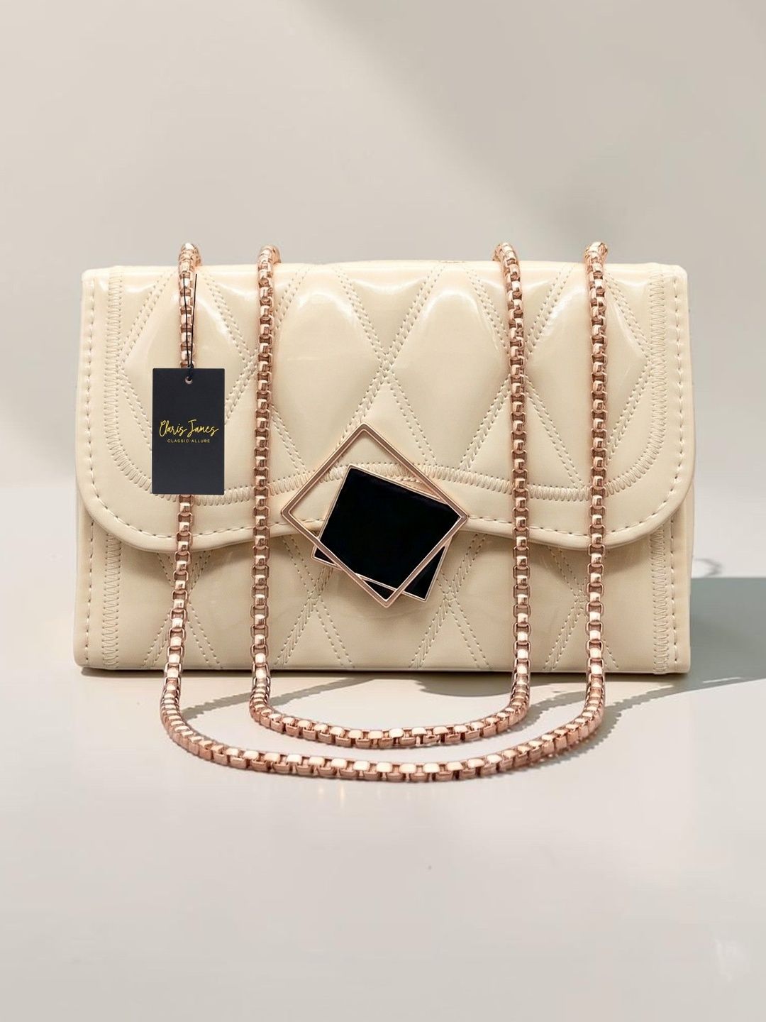 CLARIS JAMES PU Sling Bag with Quilted