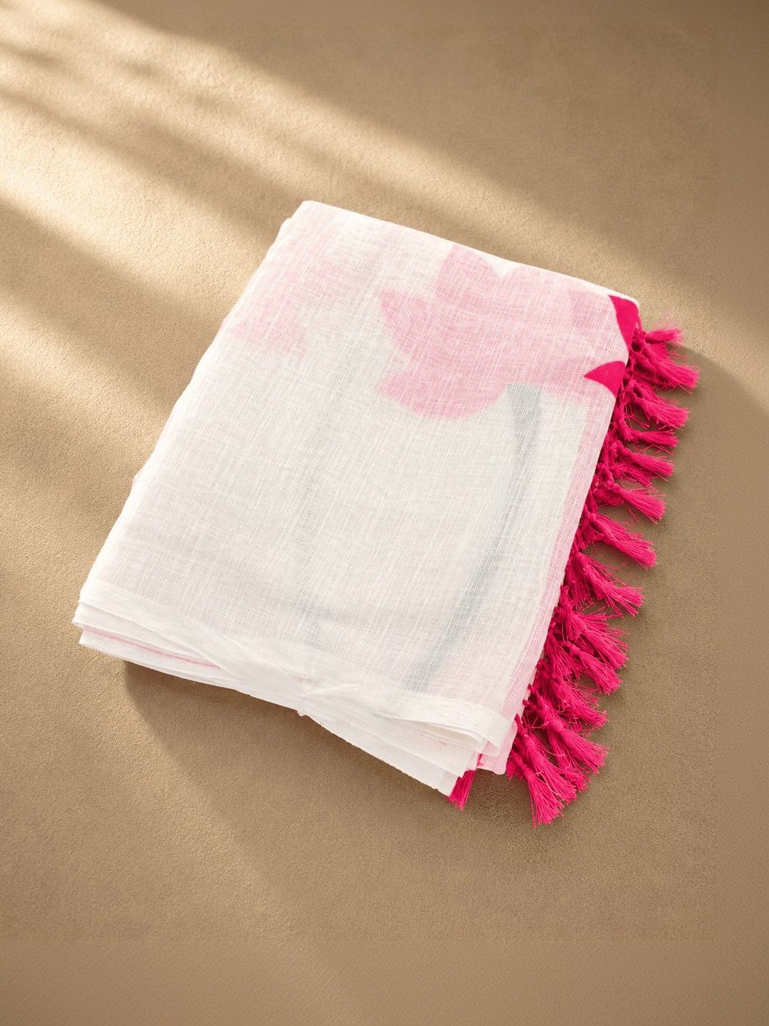 Floral Cotton Blend Khadi Saree 4
