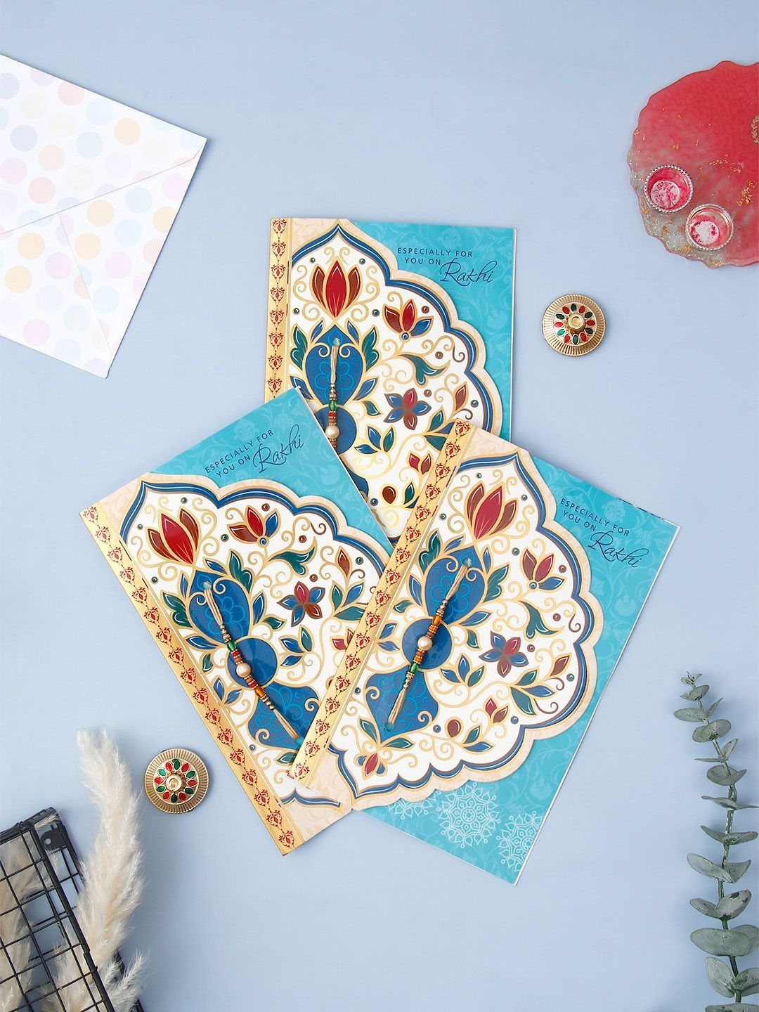 Archies Pack of 3 Specially For you Rakhi with Greeting Card