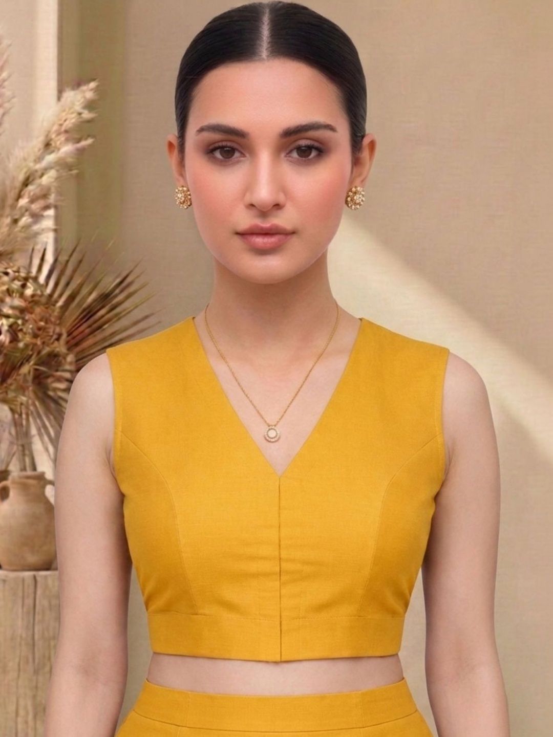 Thevasa Solid Saree Blouse