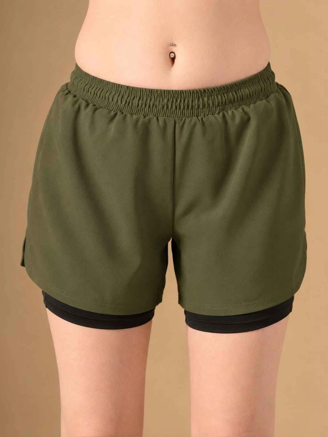 Women High-Rise Training or Gym Sports Shorts 2