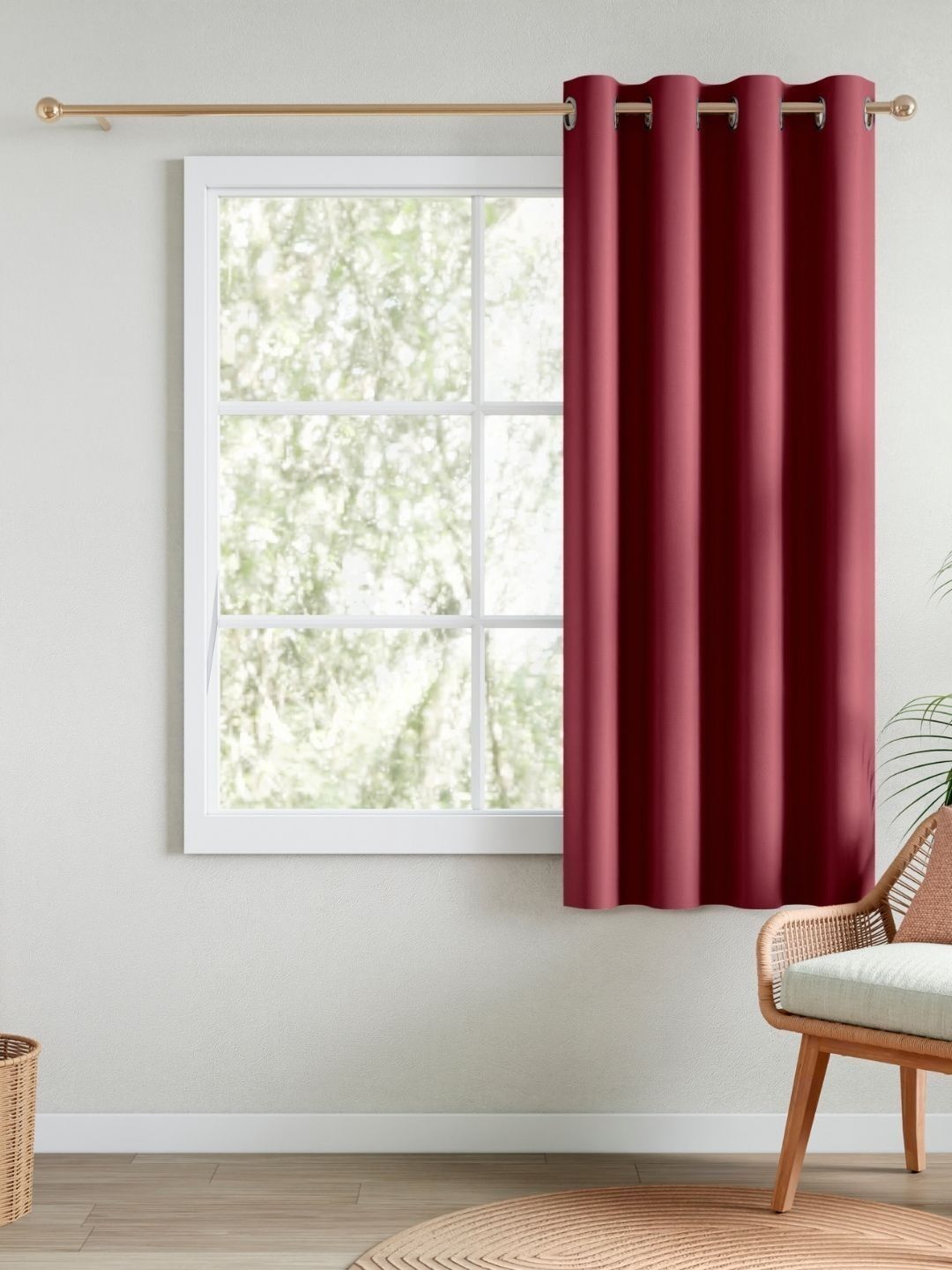 RIVERMOOR Maroon Black Out Window Curtain