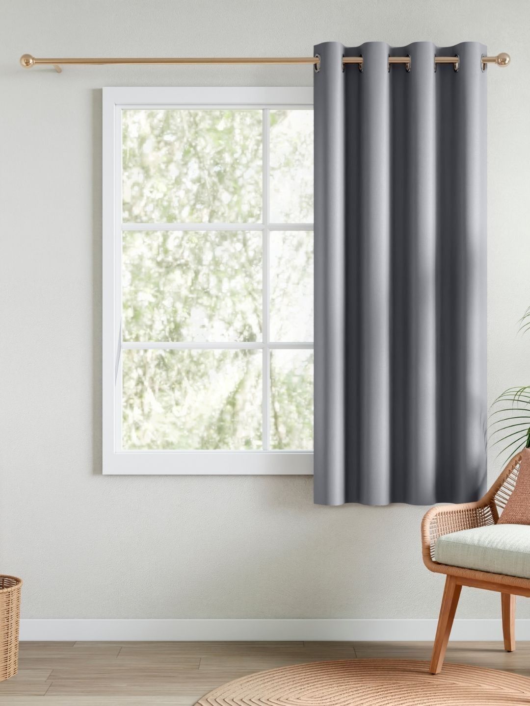 RIVERMOOR Grey Black Out Window Curtain