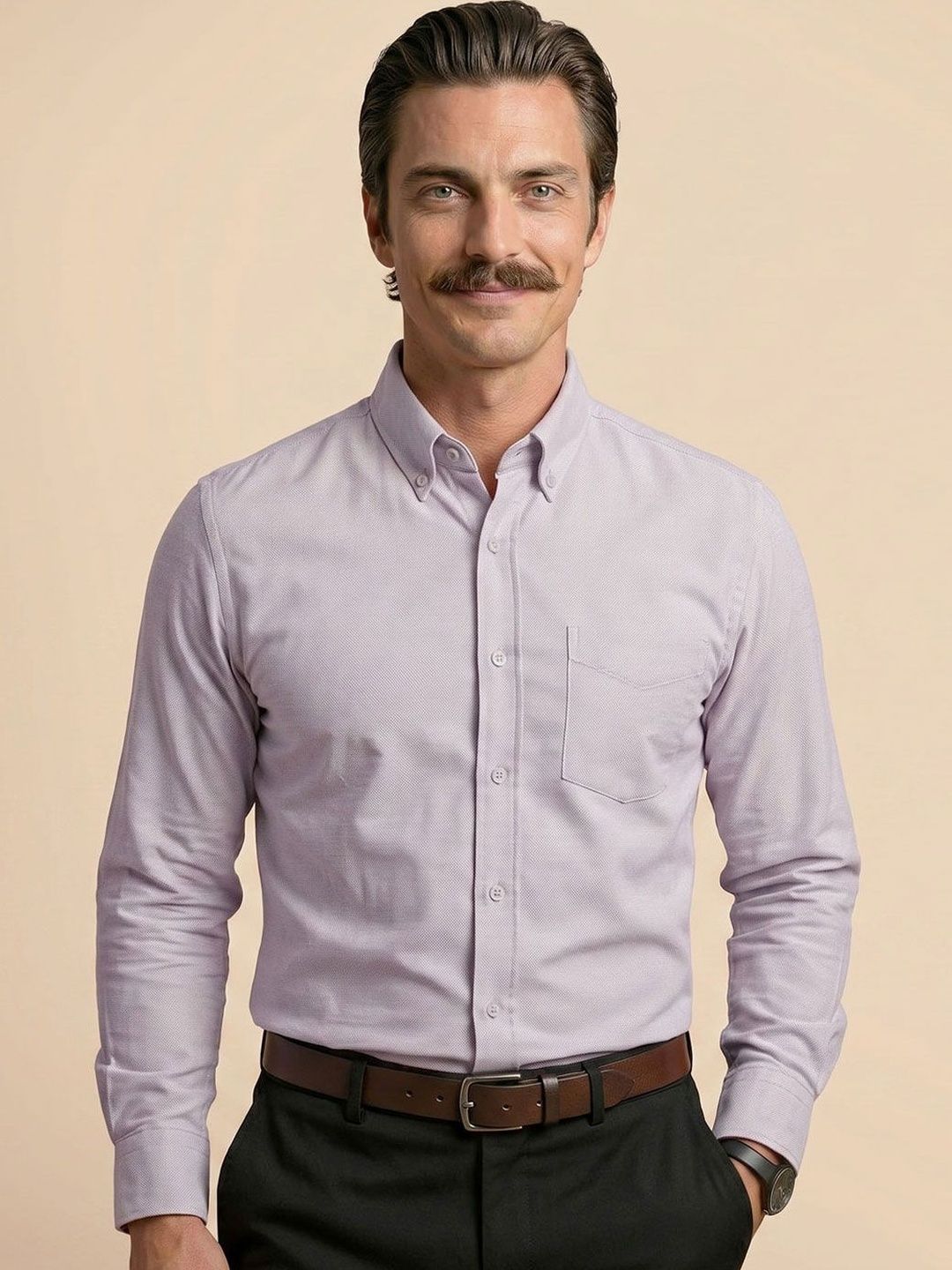 THE FORMAL CLUB Regal Oxford Solid shirt Clay Oxford Weave Shirt