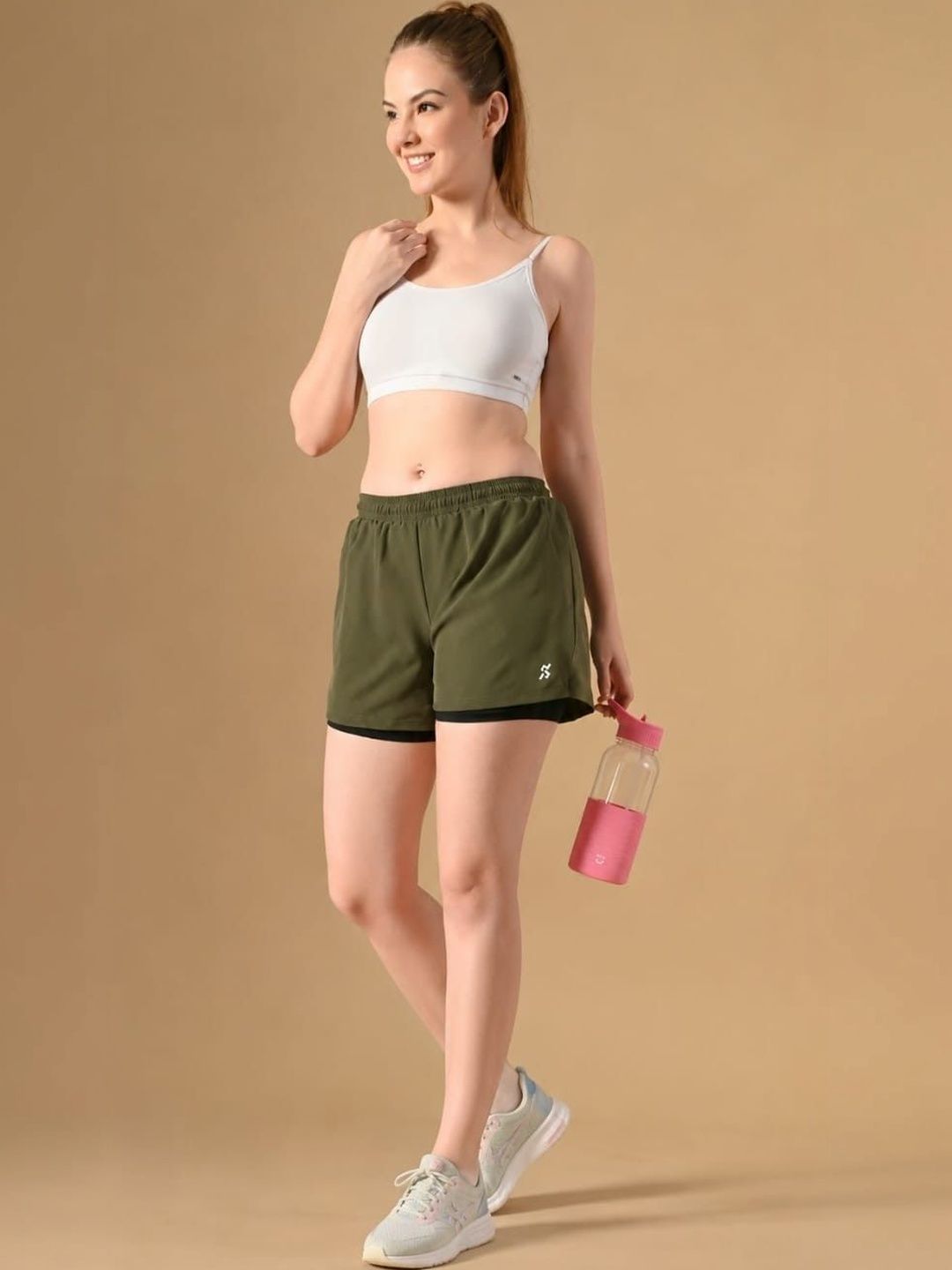 Women High-Rise Training or Gym Sports Shorts 4