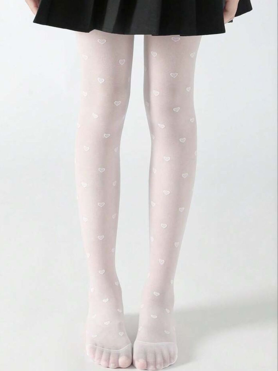 Buy Ziory Girls Heart Patterend Semi Sheer Stockings -  - Apparel for Girls