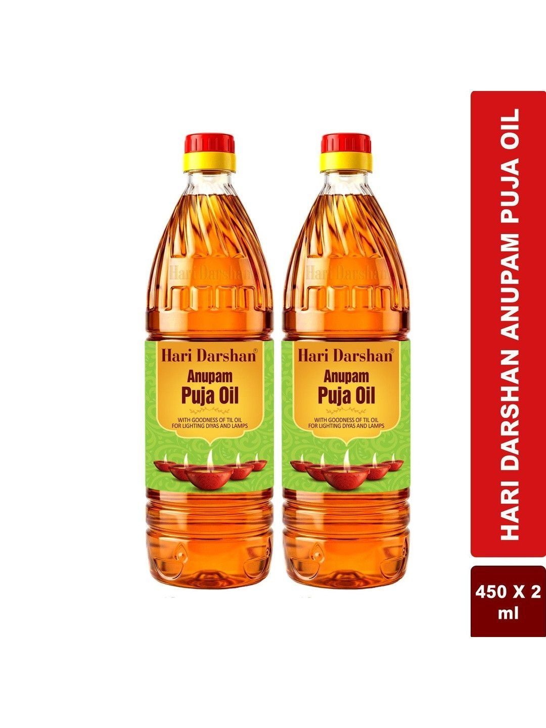 Hari darshan 2 Pieces Pooja Diya Oil Diya Oil Wood Diya Oil