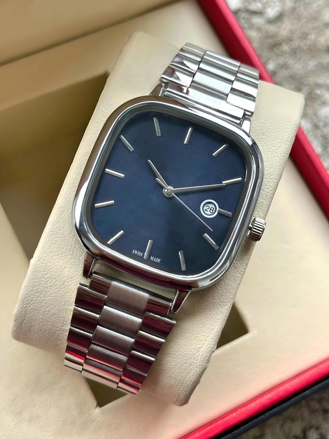 Moda Rapido Men Brass Dial & Stainless Steel Bracelet Style Straps Analogue Multi Function Watch M R
