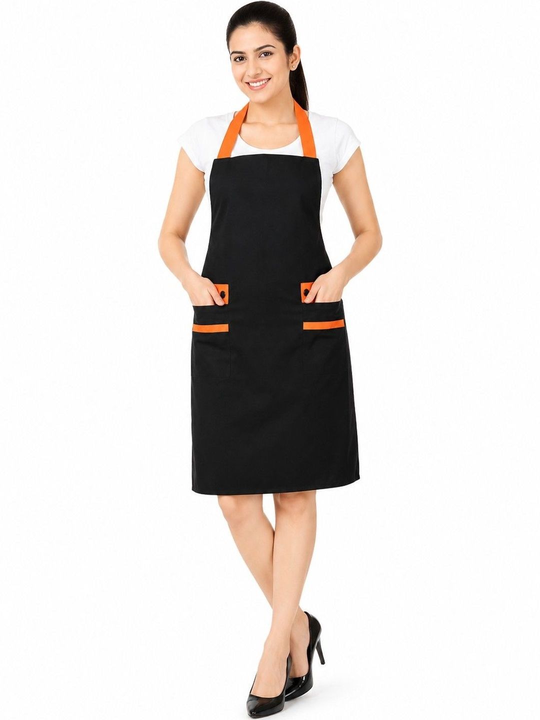 SWITCHON Orange Coloured & Black Water Resistance Apron