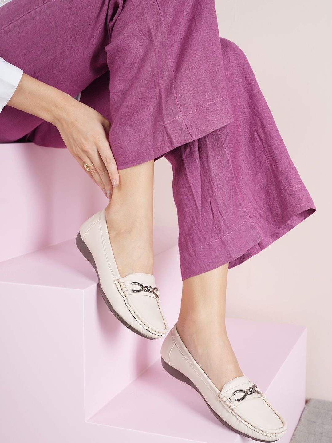 Mast & Harbour Women Mules with Buckles Flats