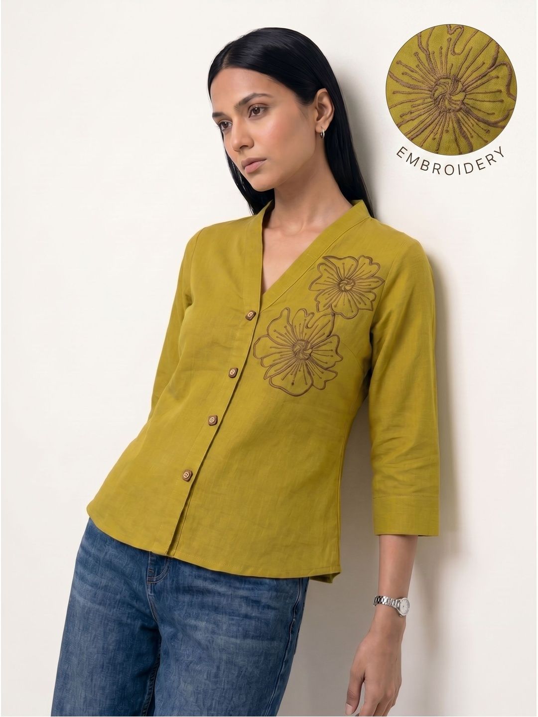 ZNKL Floral Embroidered Top