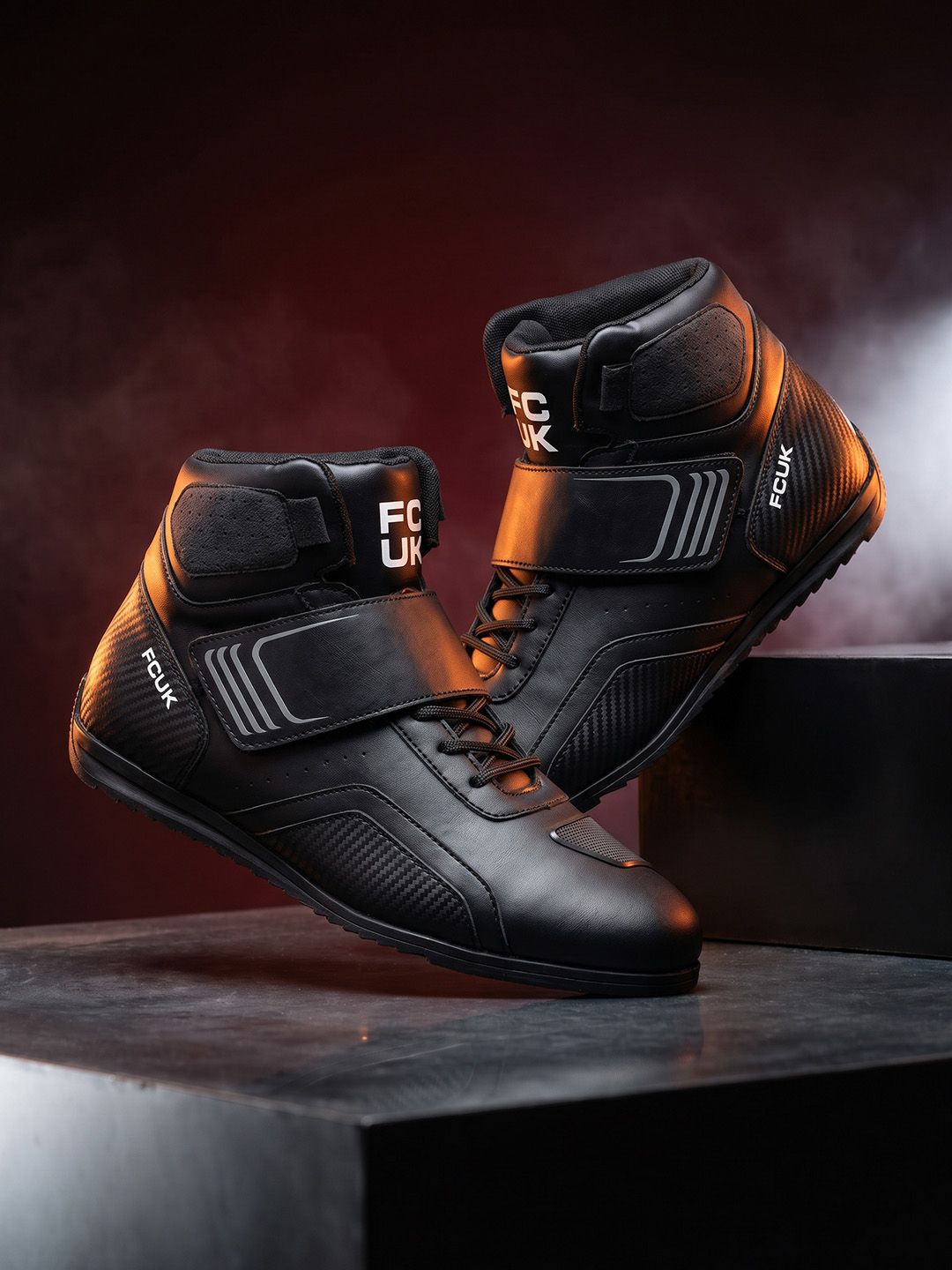 FCUK Men Mid-Top Casual Sneakers