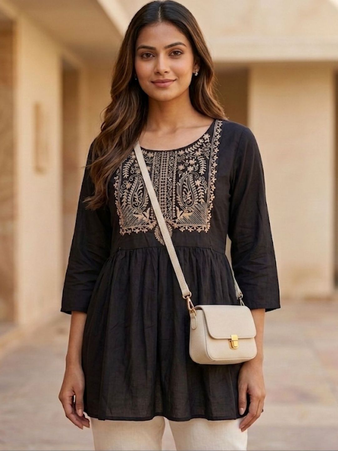 Vaidiki Embellished Embroidered Ethnic Top