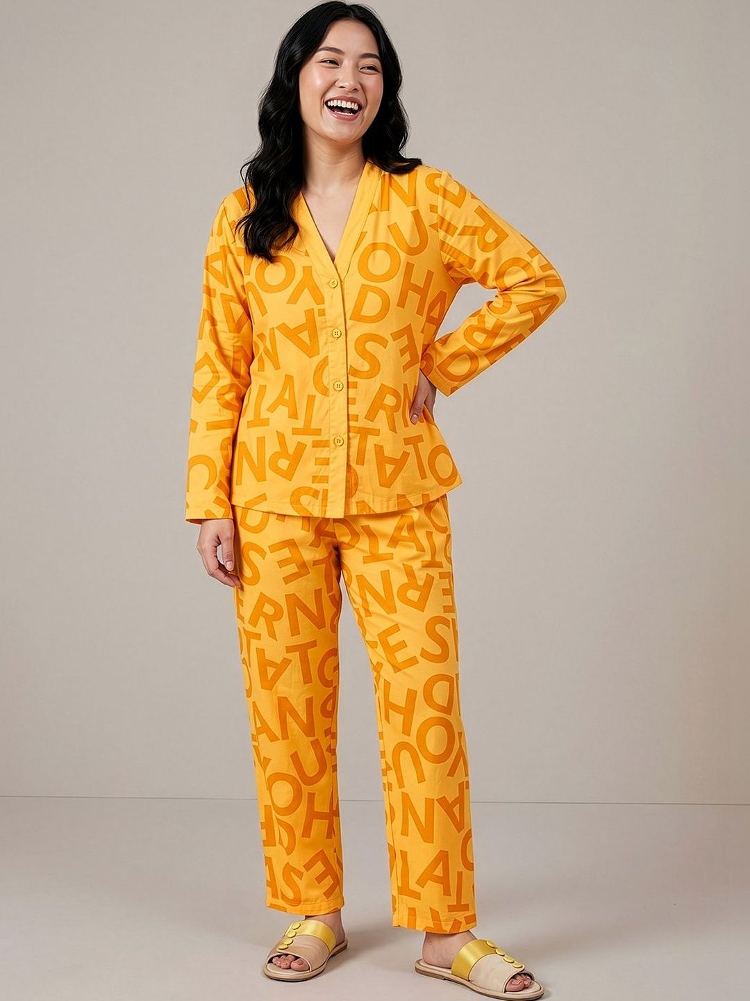 Lugo Women Printed Night suit