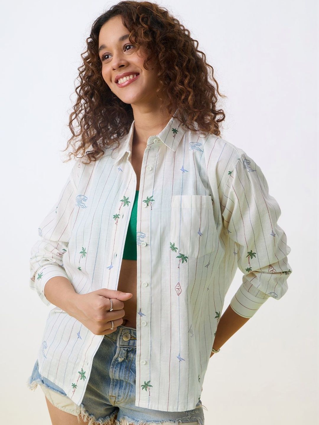 The Souled Store Women Printed Casual Shirt