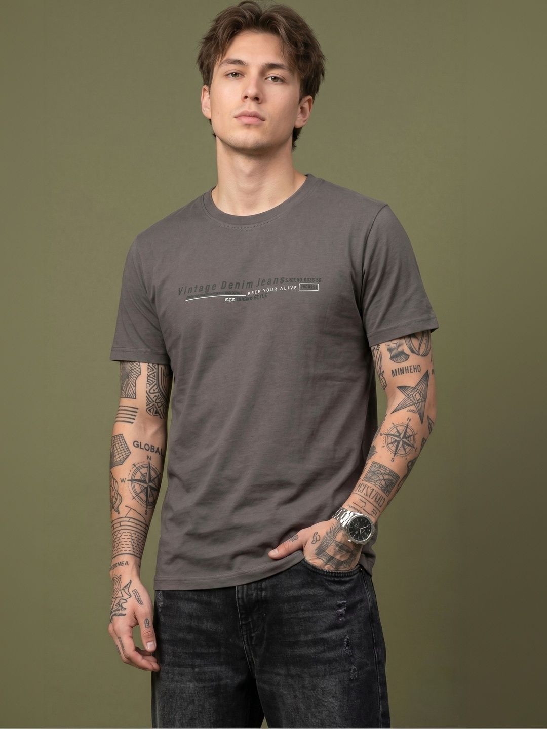 SANDPIPER Men Typography Printed T-shirt