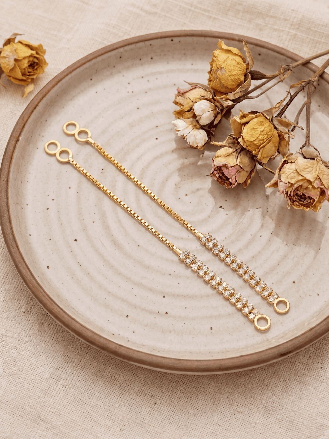 Jewar Mandi Gold Plated Classic Ear Cuff Earrings