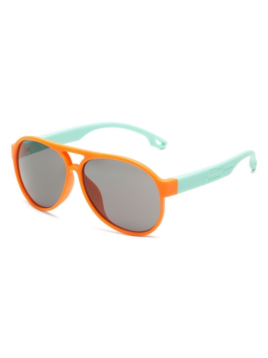 Stoln Unisex Kids Black Lens & Orange Wayfarer Sunglasses with