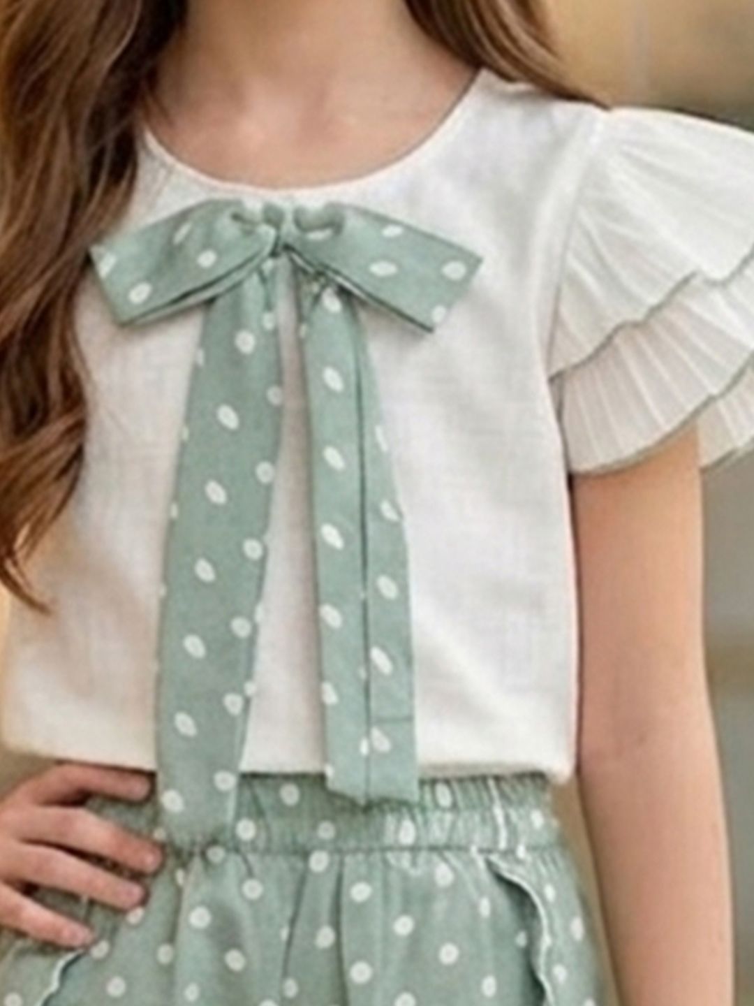Flutter Sleeve Ruffles Cotton Top 4
