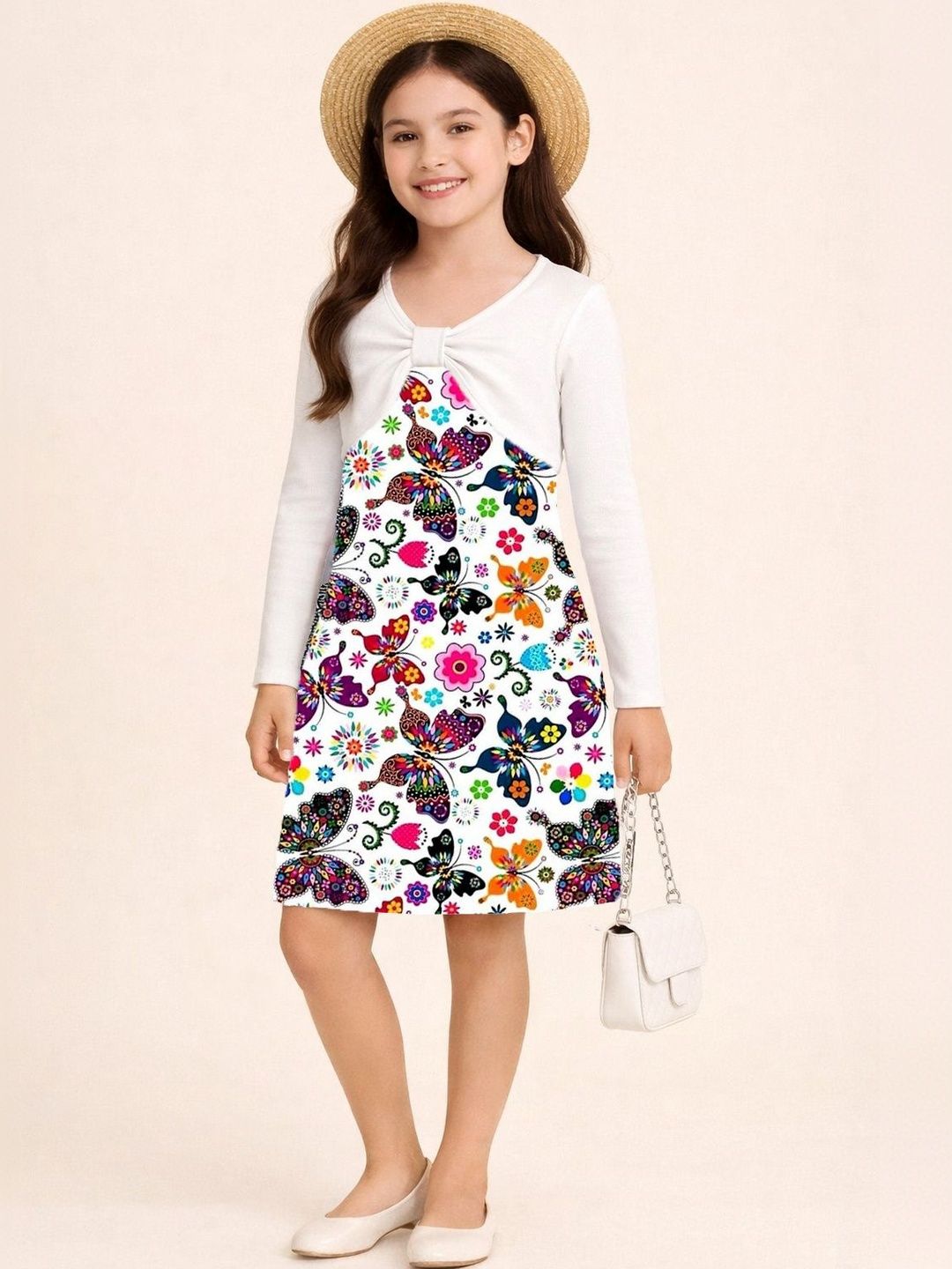VOGAAN JUNIOR Floral Print A-Line Dress