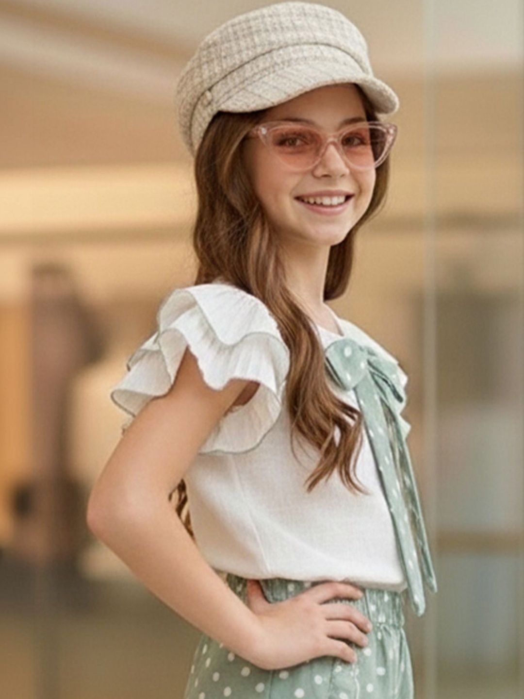 Flutter Sleeve Ruffles Cotton Top 3