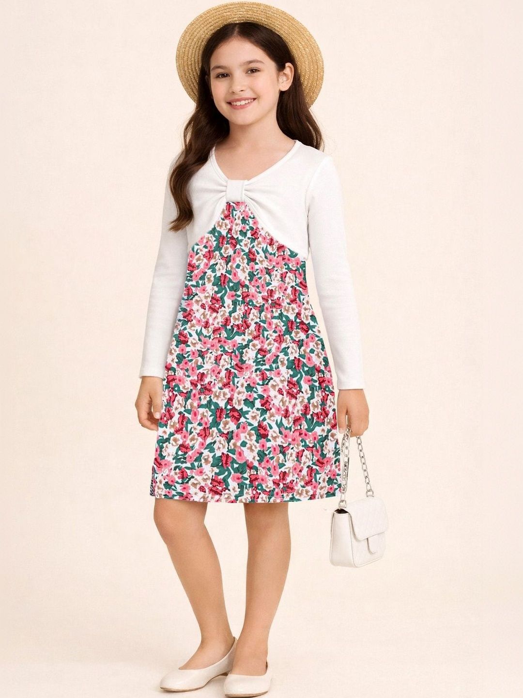 VOGAAN JUNIOR Floral Print A-Line Dress