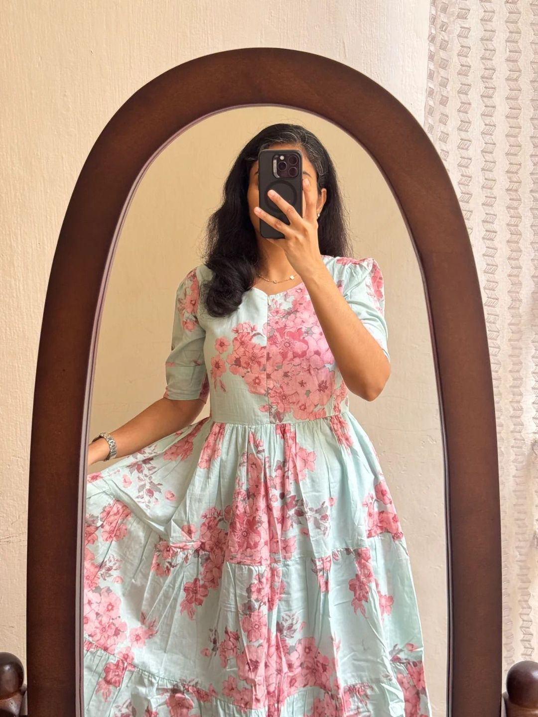 NEW4U Women Floral Printed Floral Anarkali Kurta