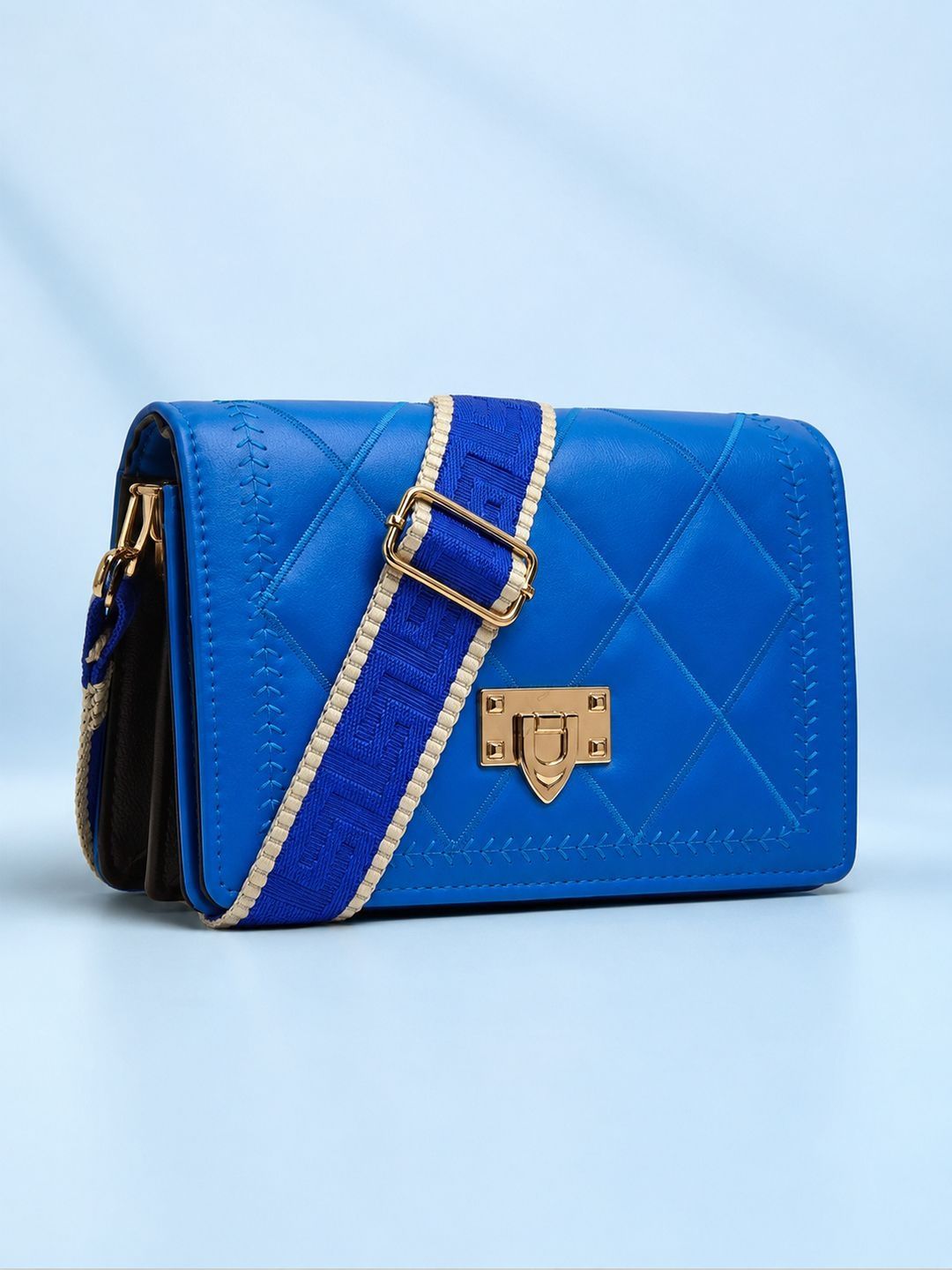 SAGEWARE Women Quilted Sling Bag with Detachable Shoulder Strap