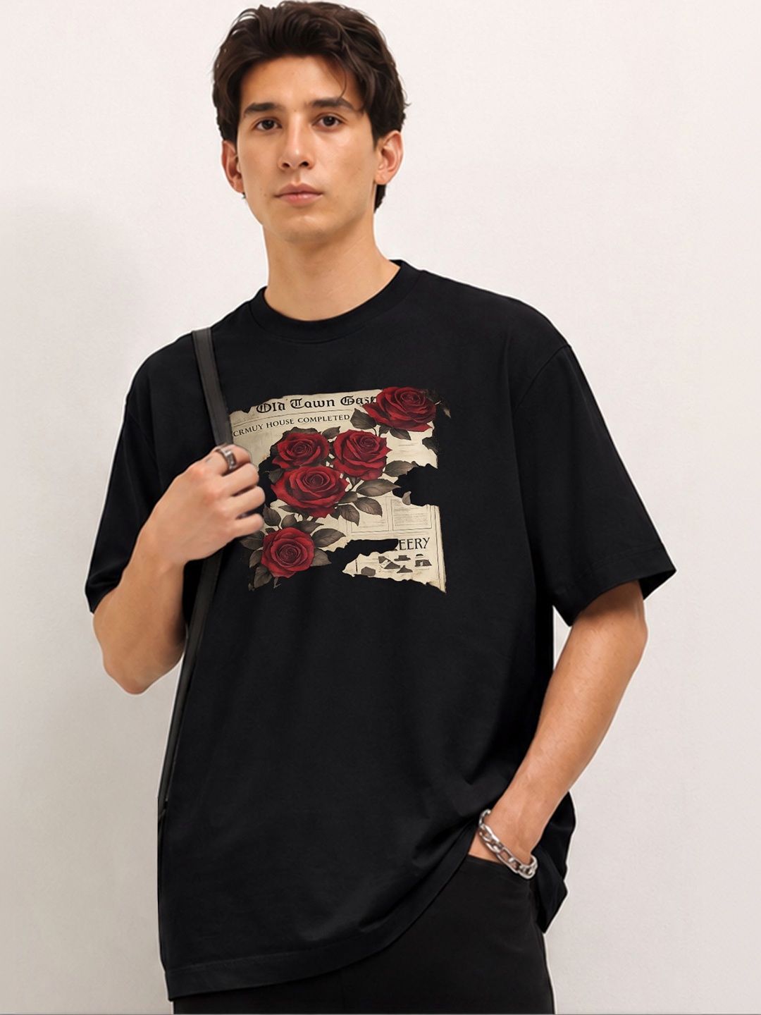 TOGS & TERRE Men Floral Printed Organic Cotton Blend T-shirt