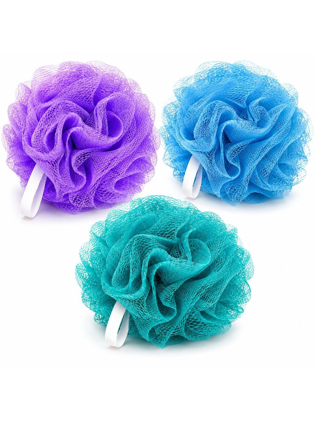Sizi Set Of 3 Bath Loofah Sponge For High Lather Cleansing