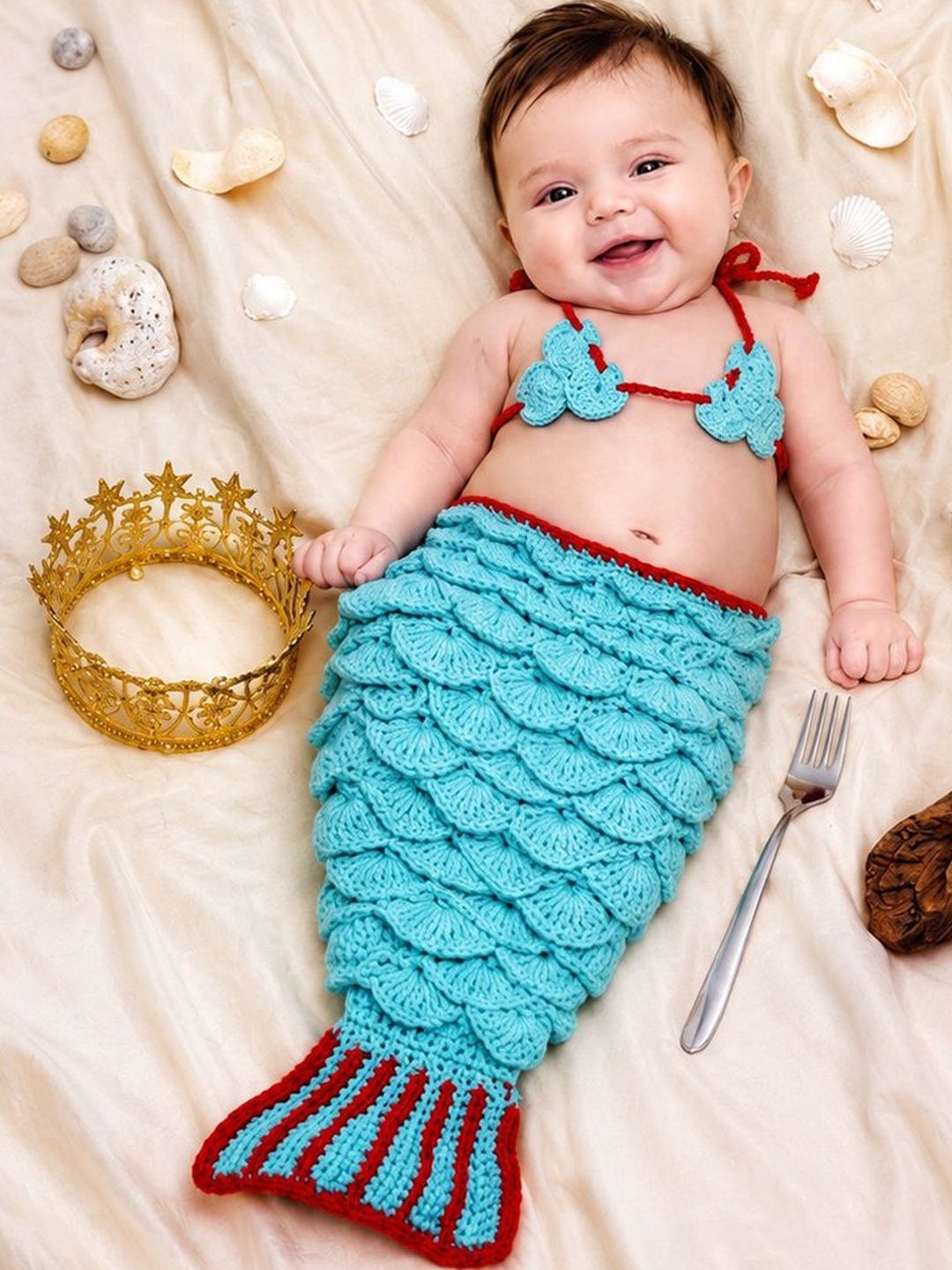 Buy Babymoon Mermaid Baby Photoshoot Props Costume -  - Accessories for Unisex Kids