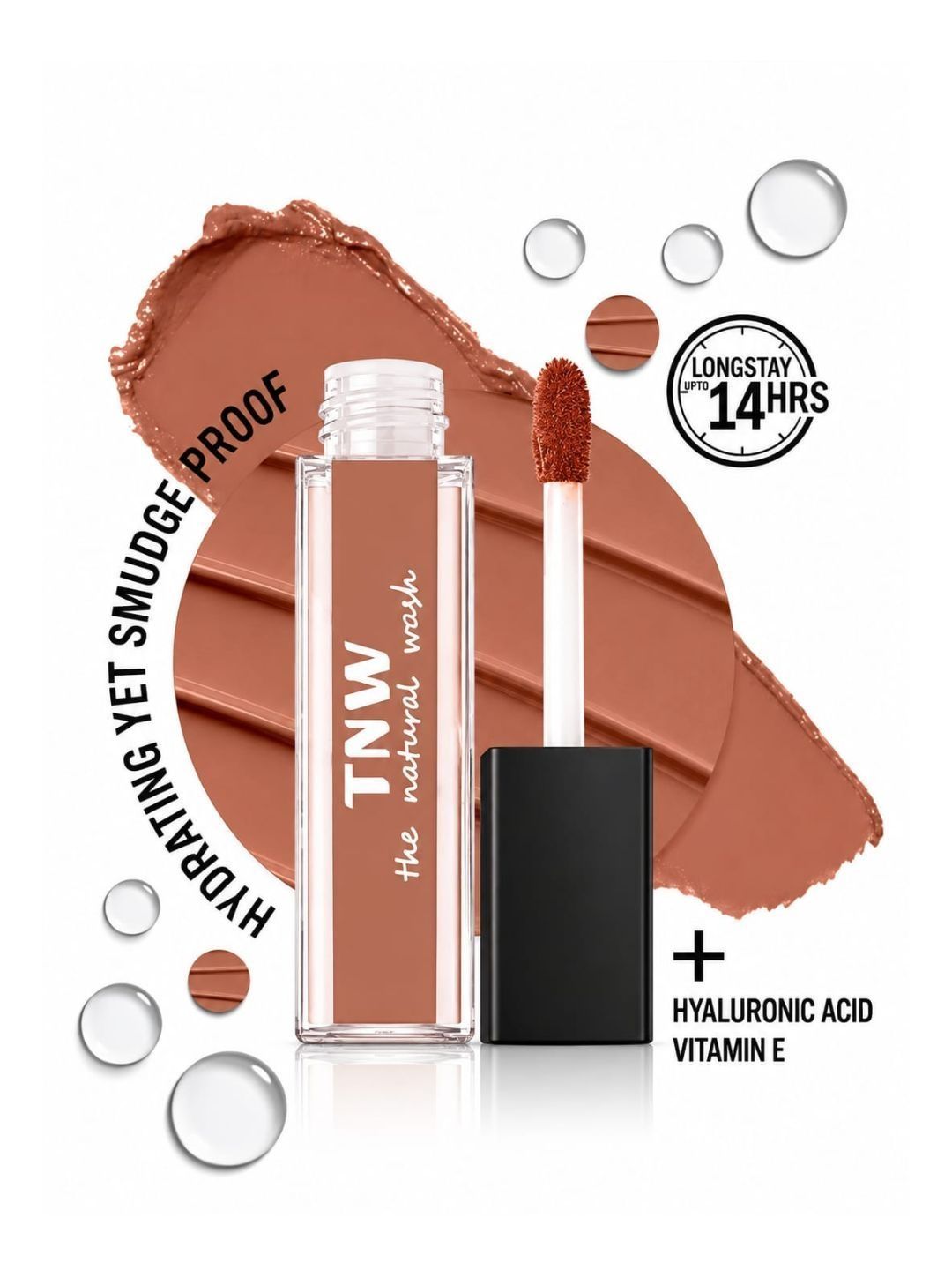 TNW the natural wash Matte Velvet Longstay Mini Liquid Lipstick 1.2 ml - Nutty Nude 06
