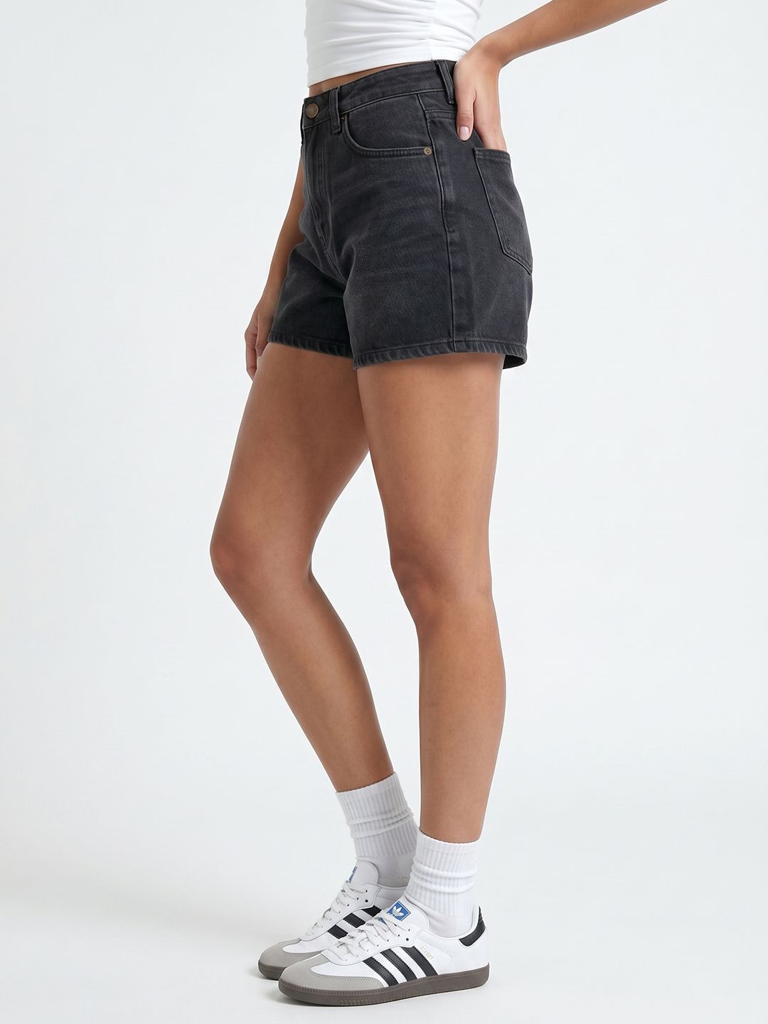 Women Pure Cotton Denim Shorts 4