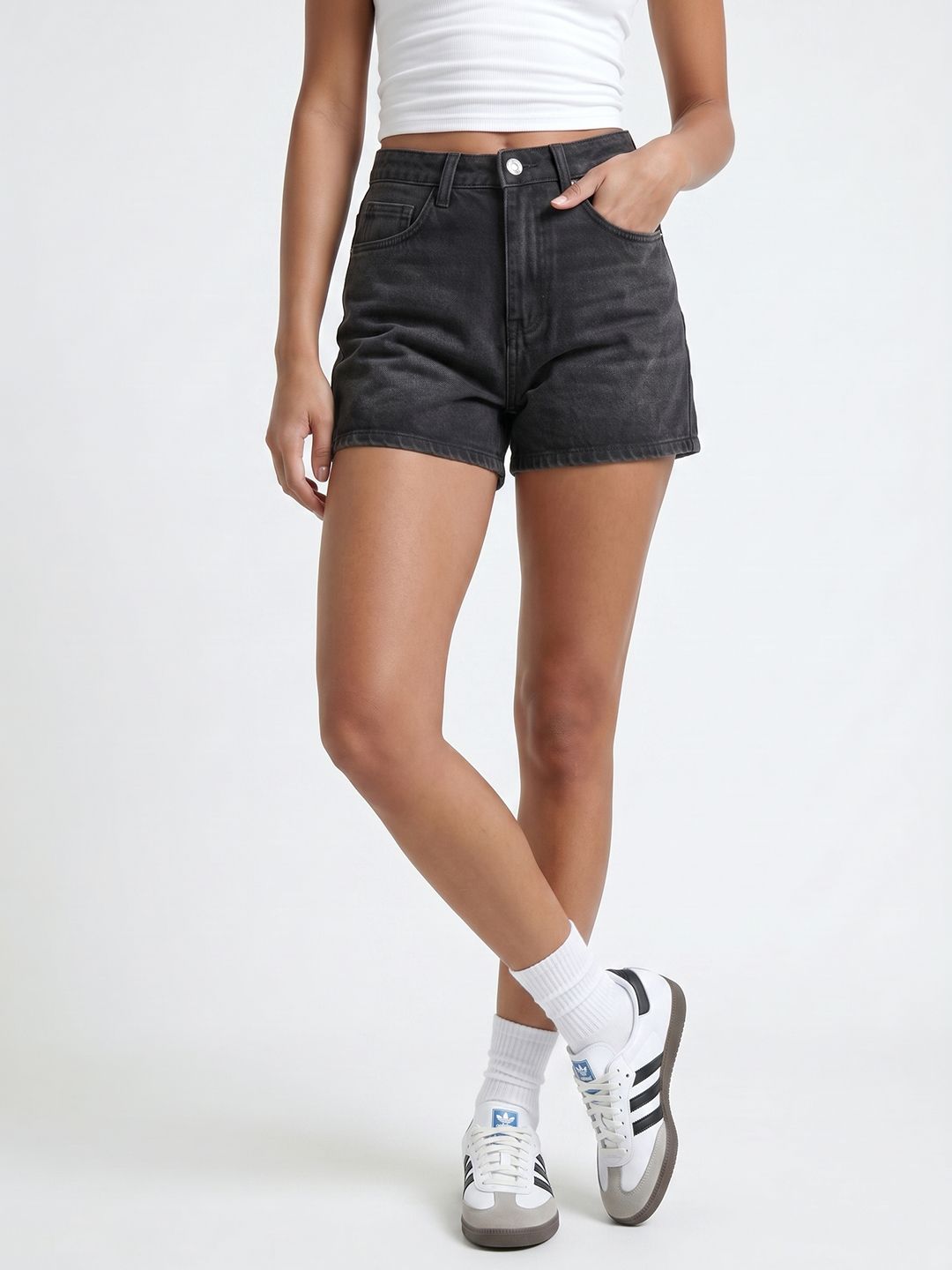 Women Pure Cotton Denim Shorts