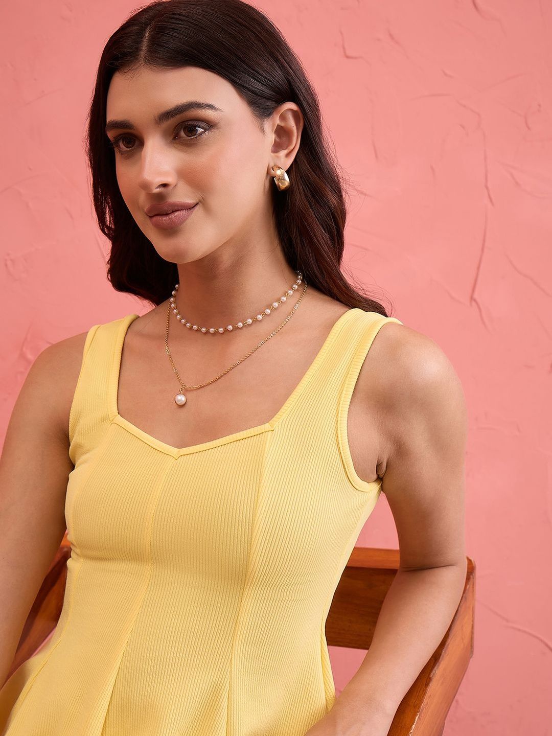 Stretchable Ribbed Peplum Top 4