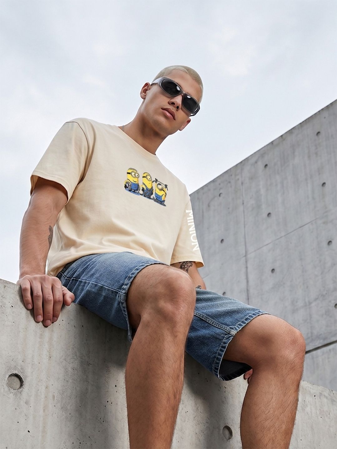 Minions by Kook N Keech Oversized Minions Printed T-shirt
