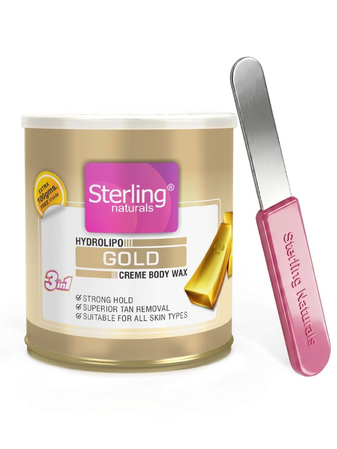 Sterling Naturals Women Wax Smooth & Less Painful Hair Removal D Tan Formula 700g
