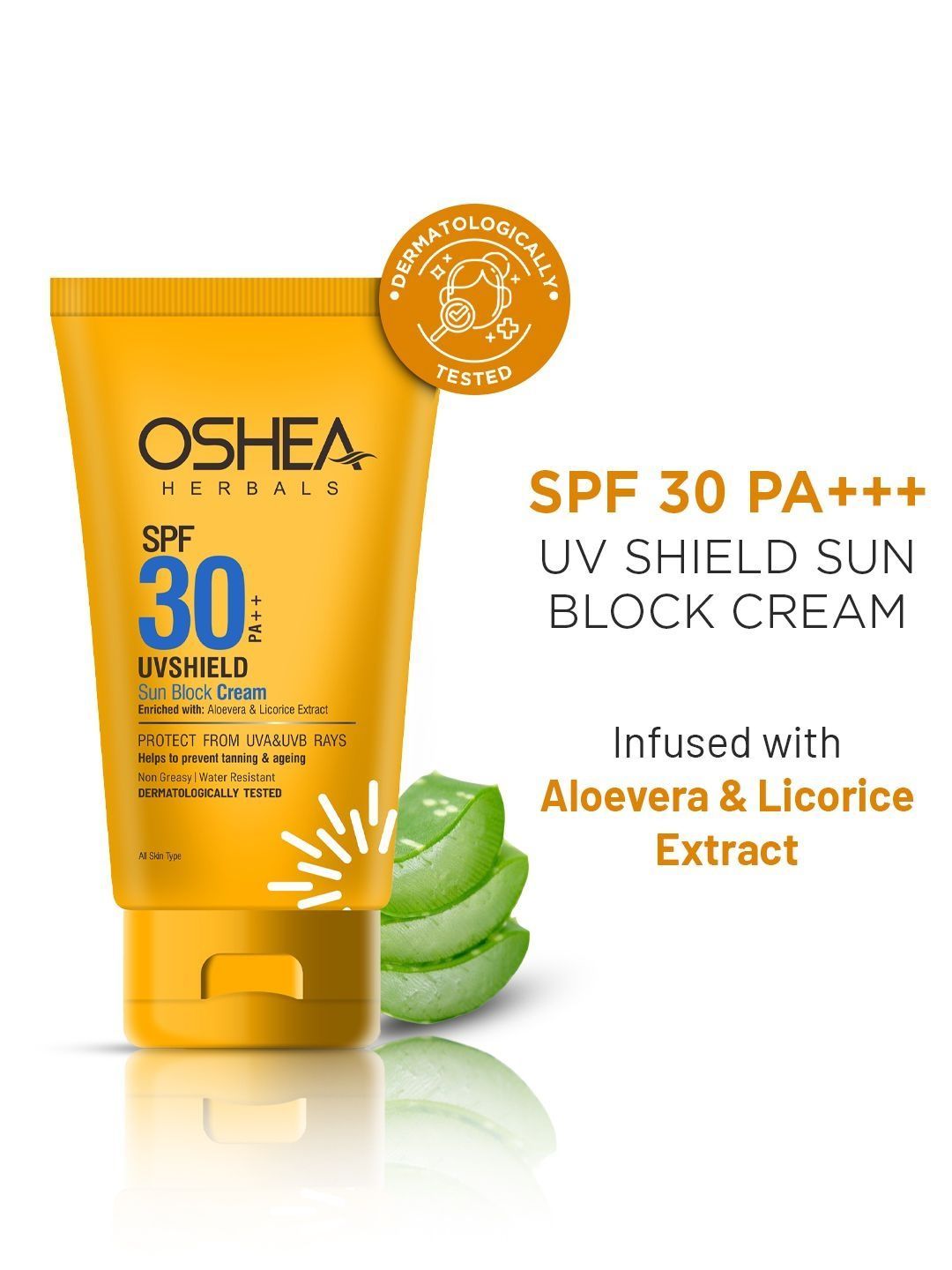 Oshea Herbals UV Shield Sun Block Cream SPF30 PA+++ - 60 g