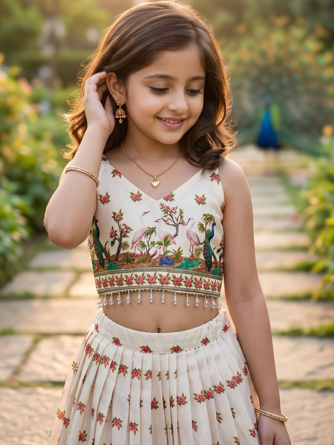 Girls Printed Ready to Wear Lehenga & Blouse With Dupatta 4