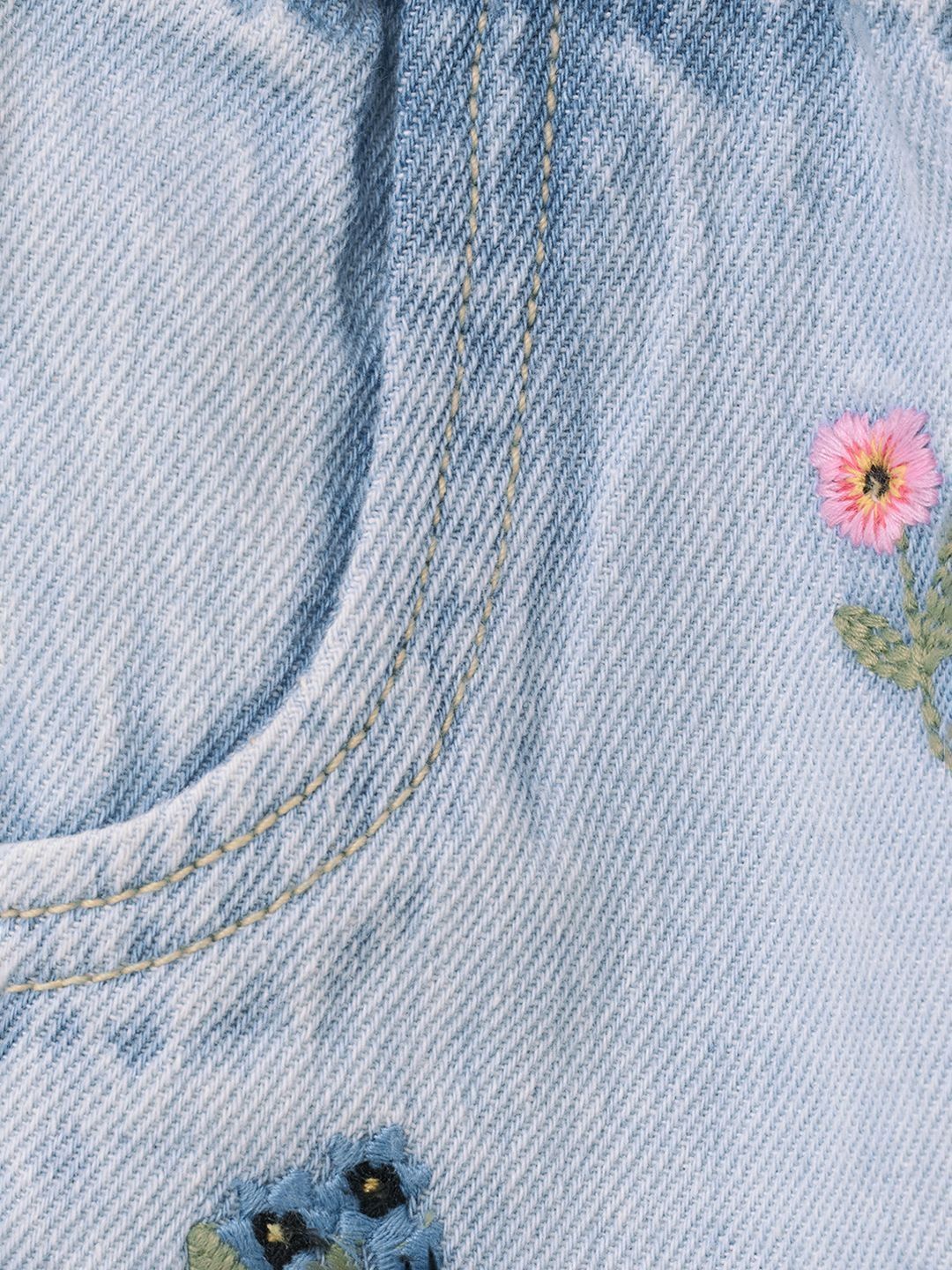 Girls Relaxed Fit Mid-Rise Embroidered Jeans 4