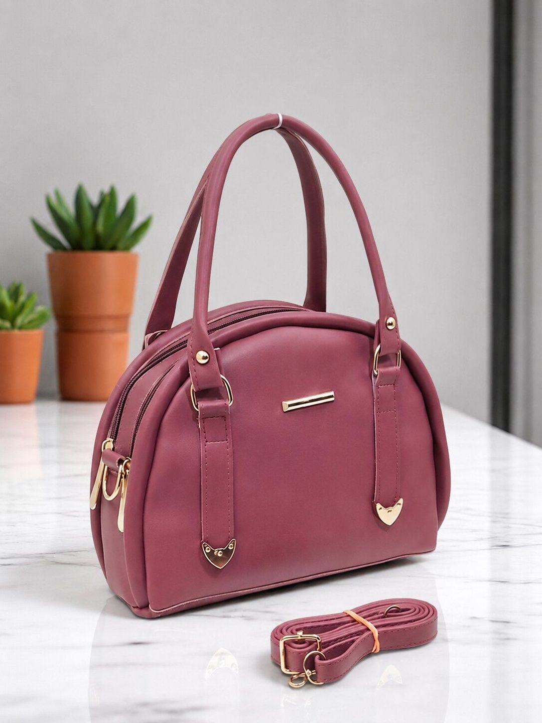 HERE&NOW PU Structured Handheld Bag