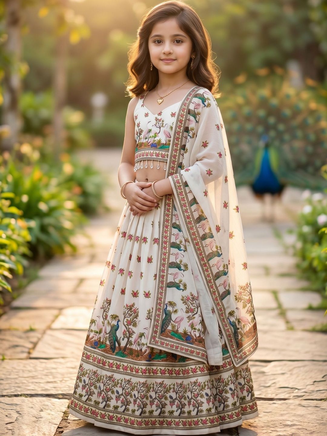 Girls Printed Ready to Wear Lehenga & Blouse With Dupatta 2