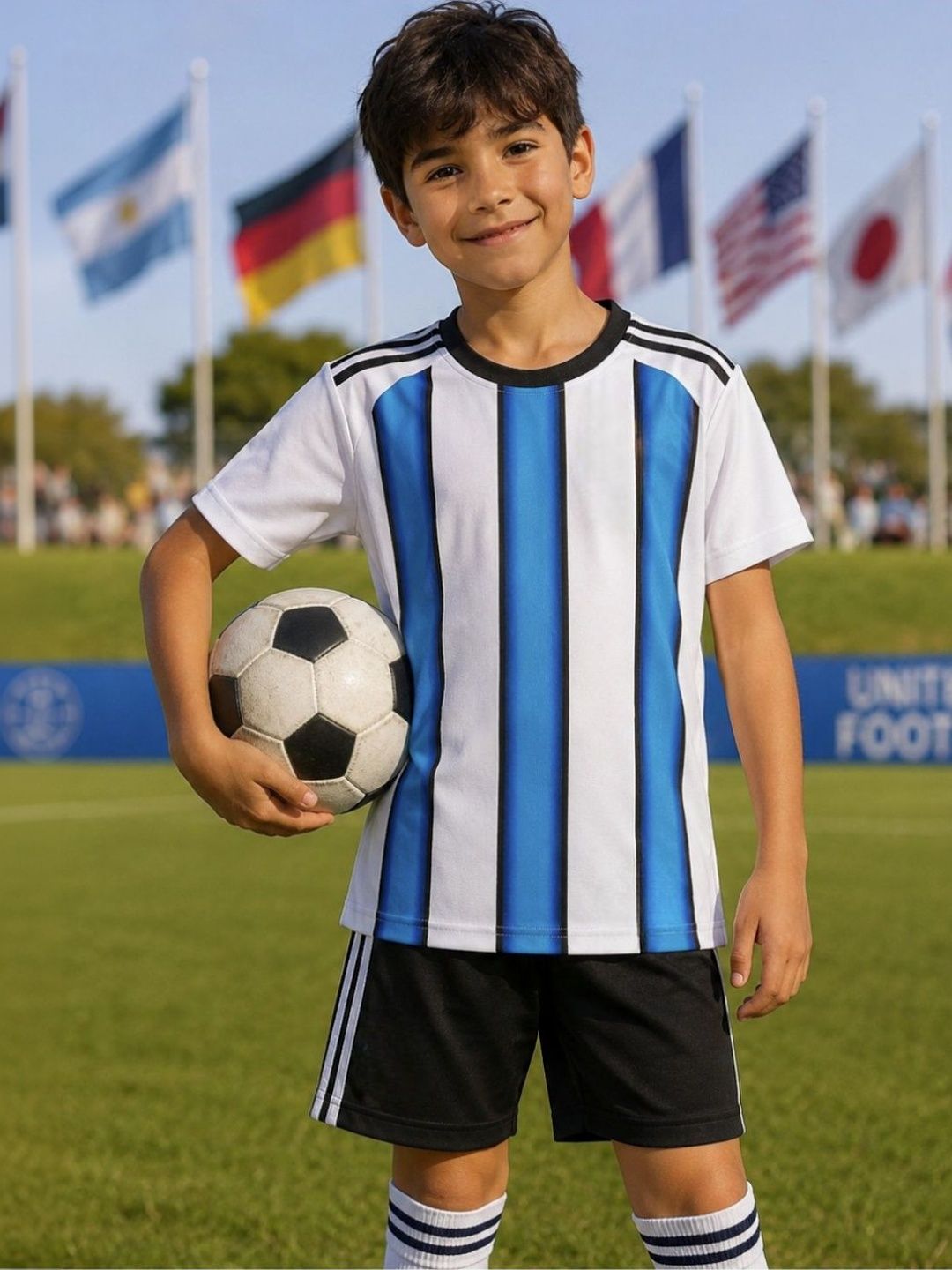 Unisex Kids Striped T-shirt with Shorts 5