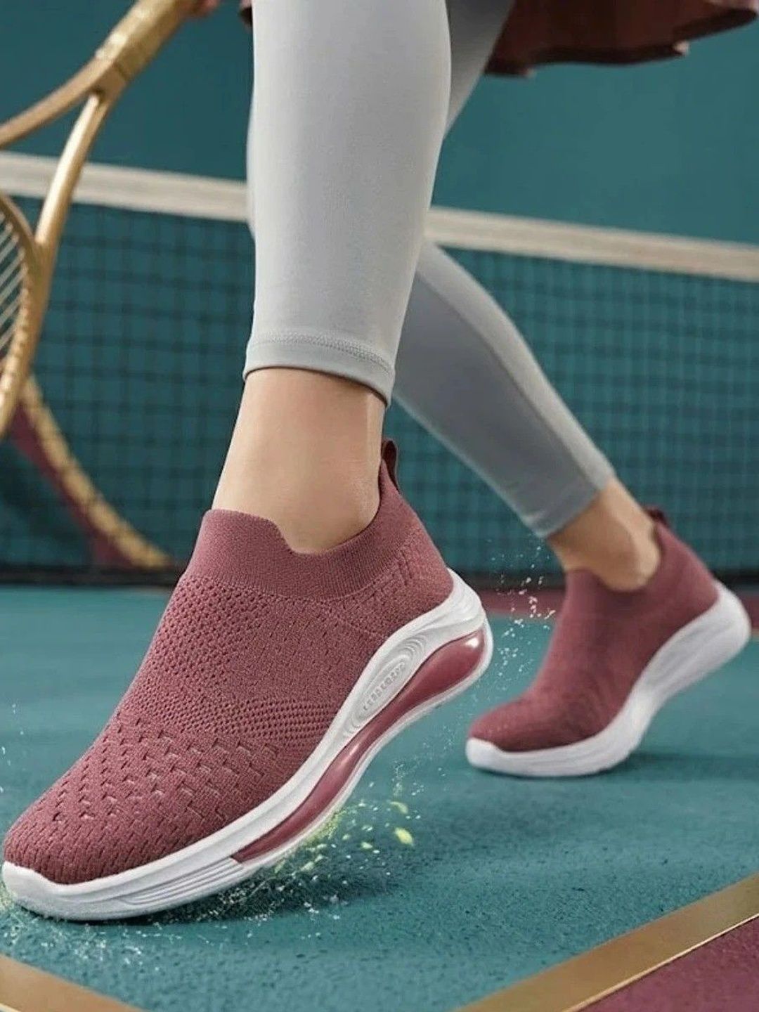 Hsquare Women Mesh Running Non-Marking Shoes