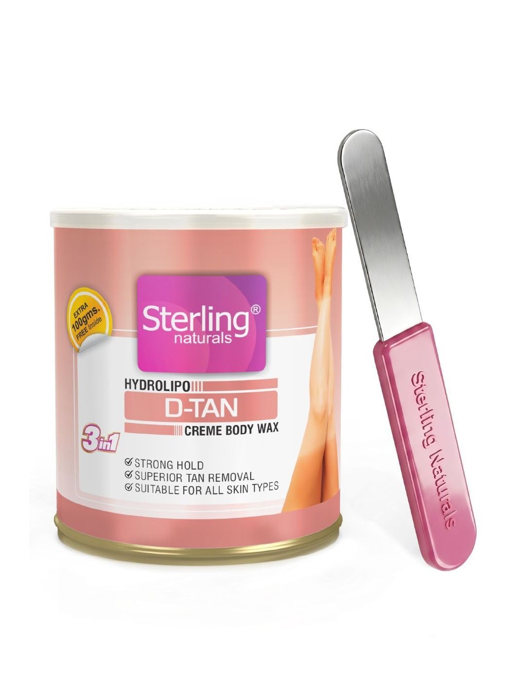 Sterling Naturals Women Wax Smooth & Less Painful Hair Removal D Tan Formula 700g
