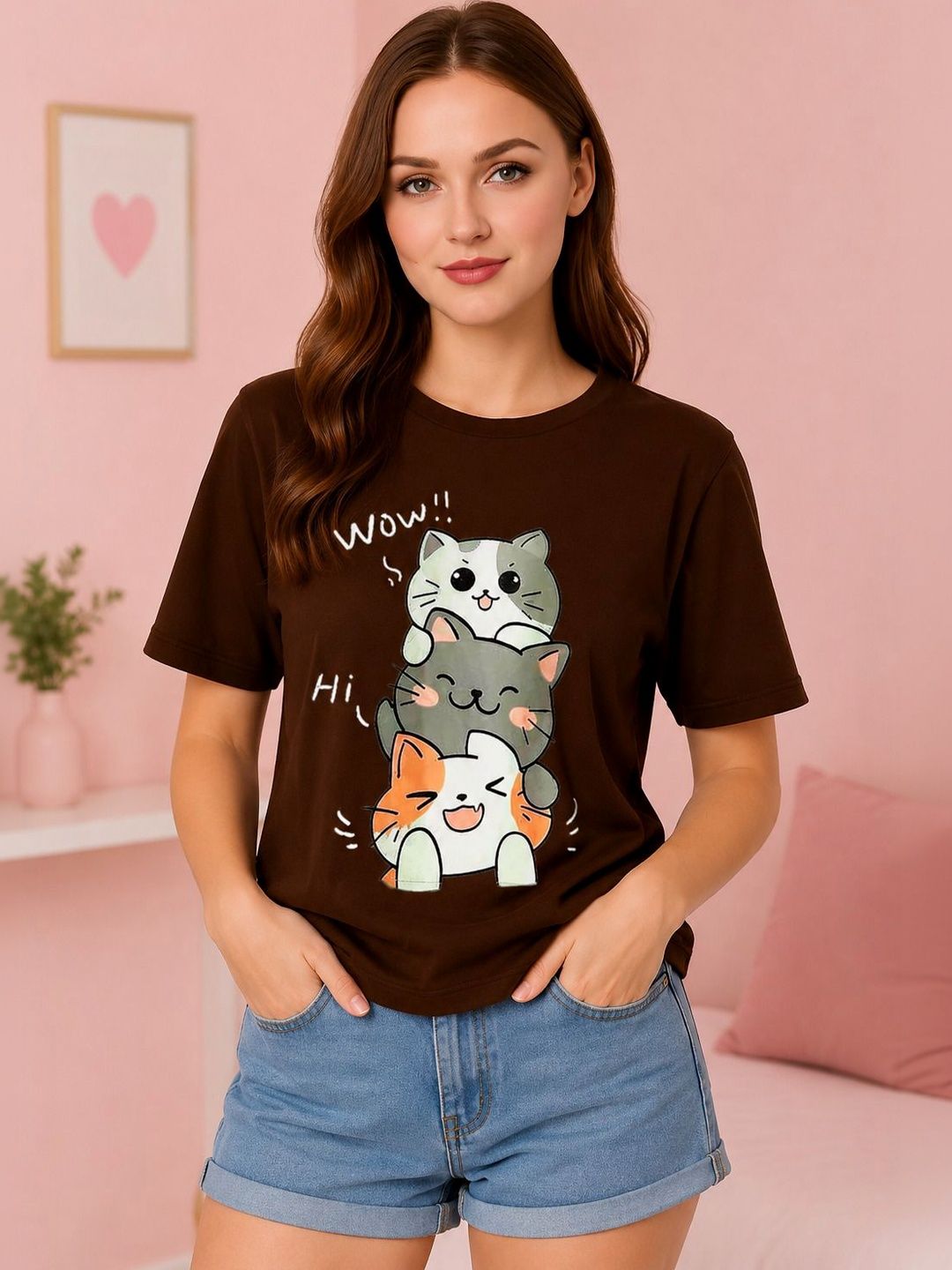 ELVIA Women Printed T-shirt