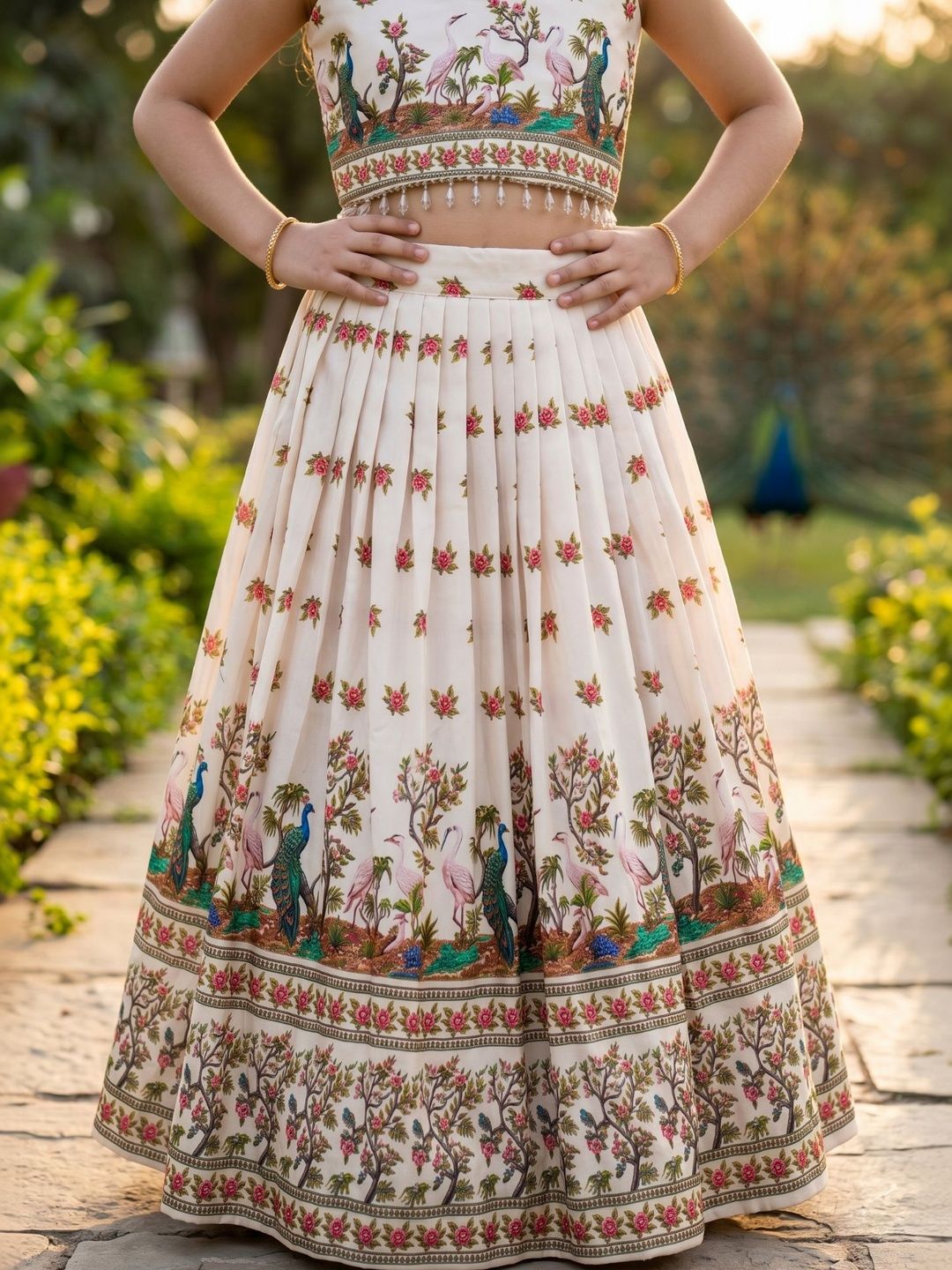 Girls Printed Ready to Wear Lehenga & Blouse With Dupatta 6