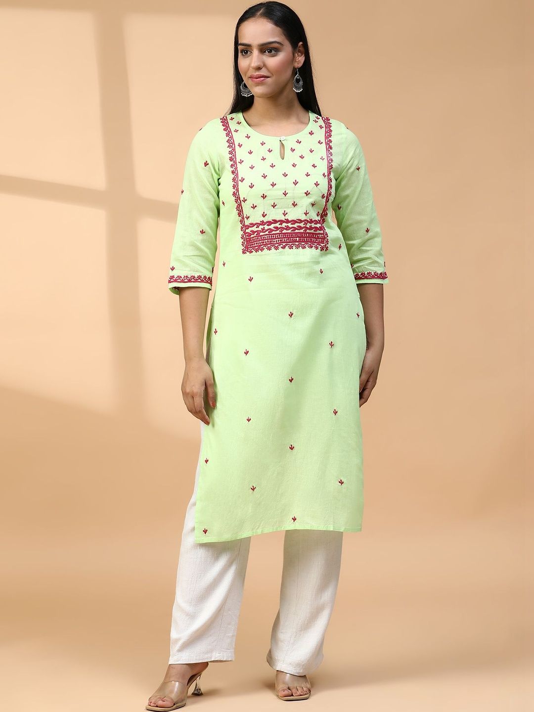SEMAL HANDICRAFTS Women Ethnic Motifs Embroidered Thread Work Kurta